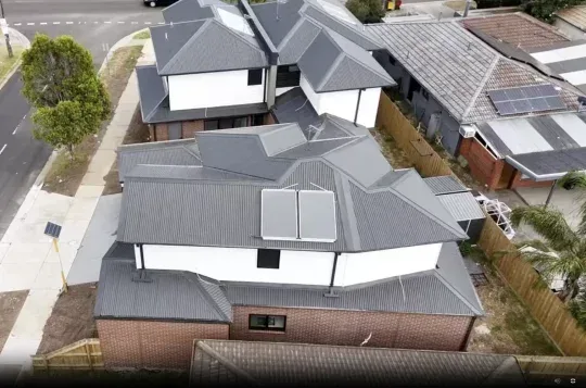 COLORBOND® roof installation for three new units in Laverton