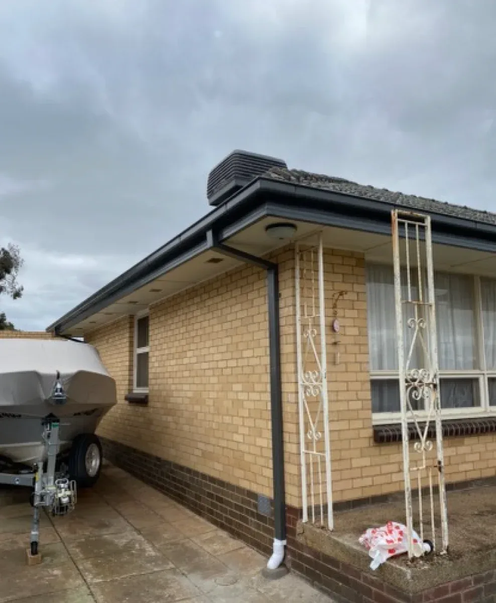 After photo of a roof plumbing and gutter replacement in Footscray, Melbourne.