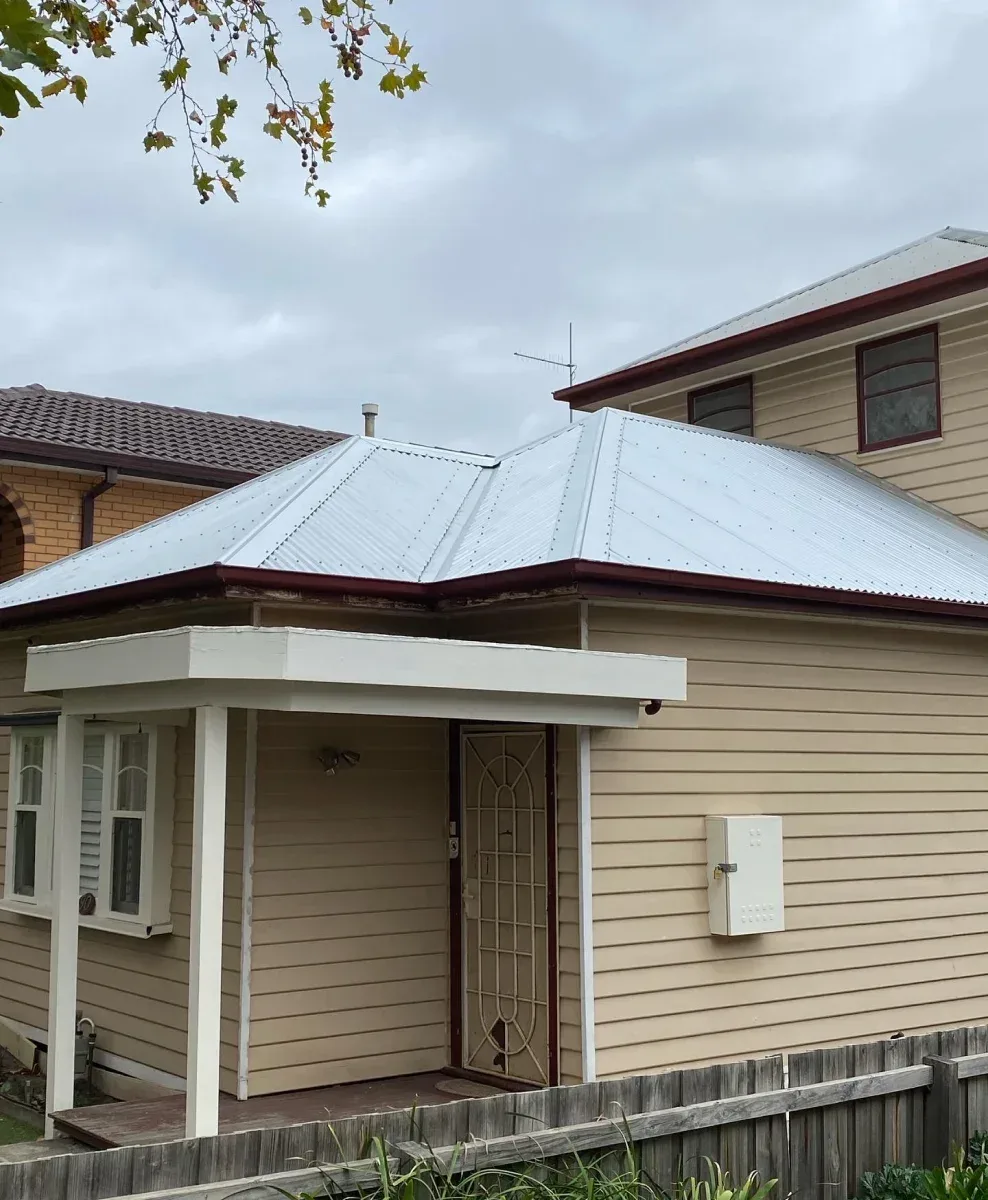 After photo of a Steel roof restoration and replacement in YarraVille, Melbourne.